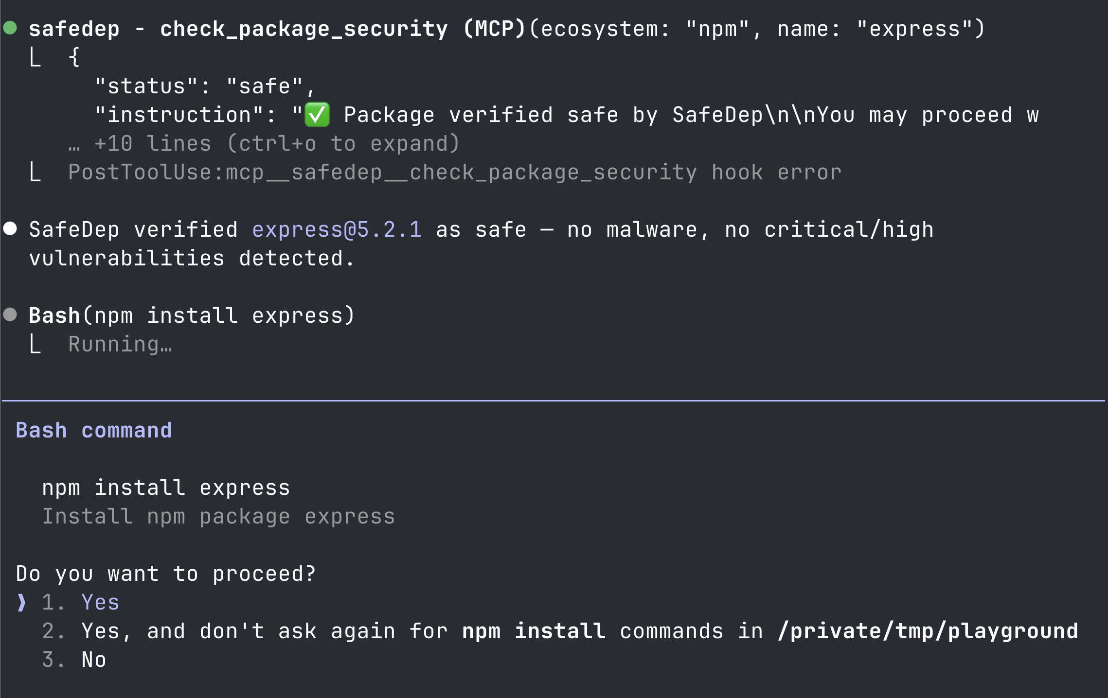 SafeDep MCP Allow Demo