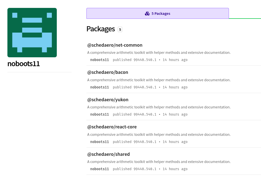 Schedaero All Packages